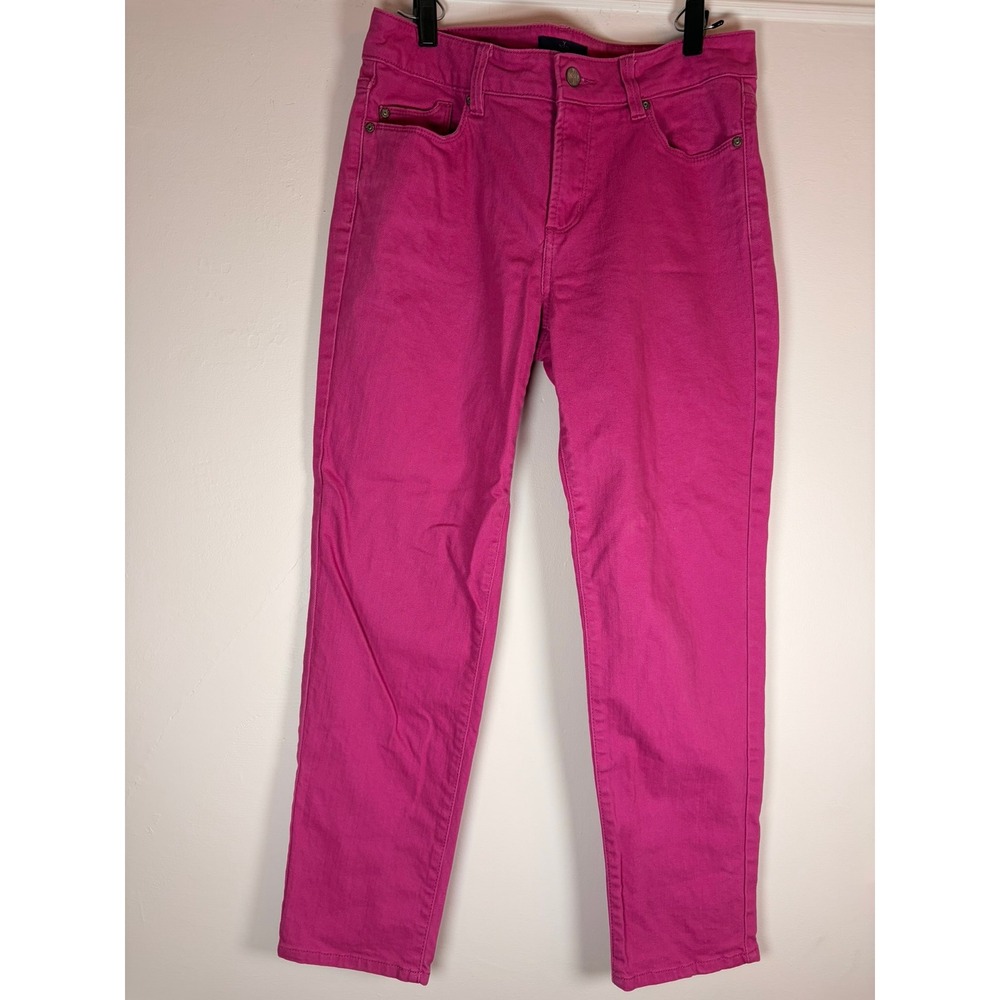 NYDJ Not Your Daughter's Jeans Magenta Pink Straight Leg Pants Size 6